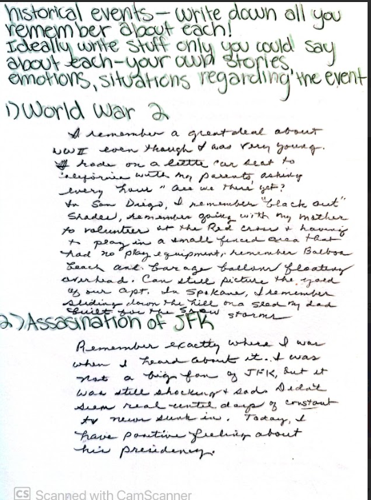 Grandmother's interview packet 4