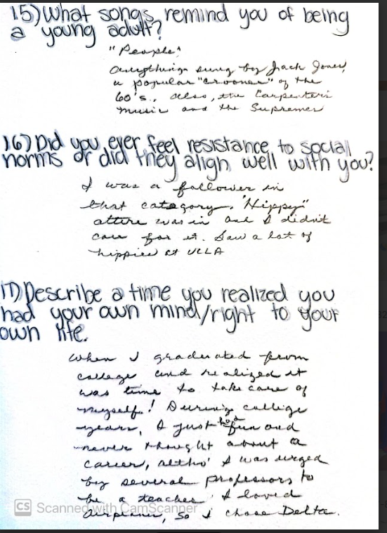 Grandmother's interview packet 5